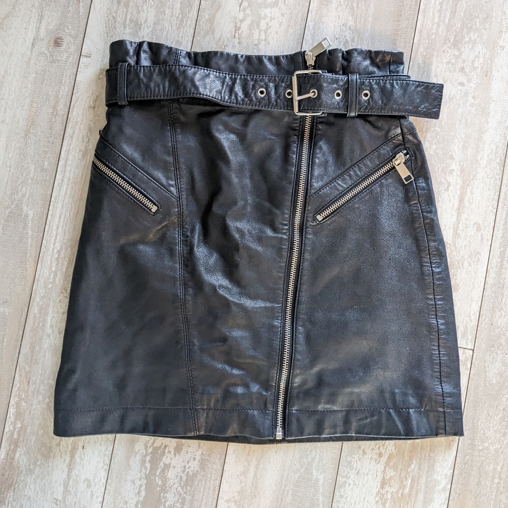 Topshop motorcycle skirt